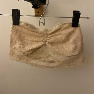 Aerie Nude Lace Bandeau Bralette